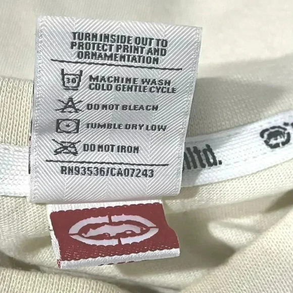 Vintage ECKO Unltd Y2K Men’s Cream with Blue Brown Print XL - Picture 6 of 6